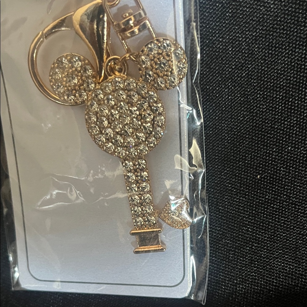 Fashion Jewelry Gold Glitter Mouse Key Holder - Picture 3 of 6